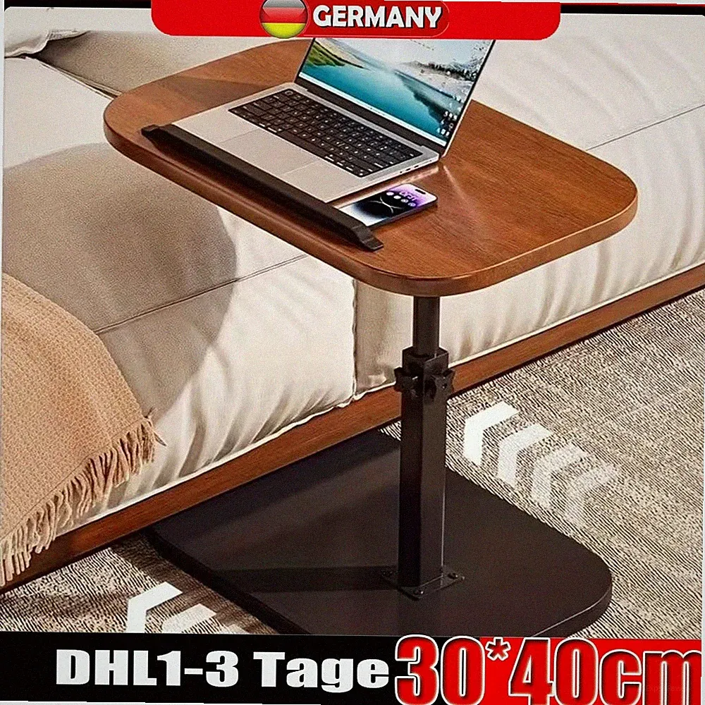 Höhenverstellbar Beistelltisch Couchtisch Schmal Tragbar 360° Drehbar Für Tische