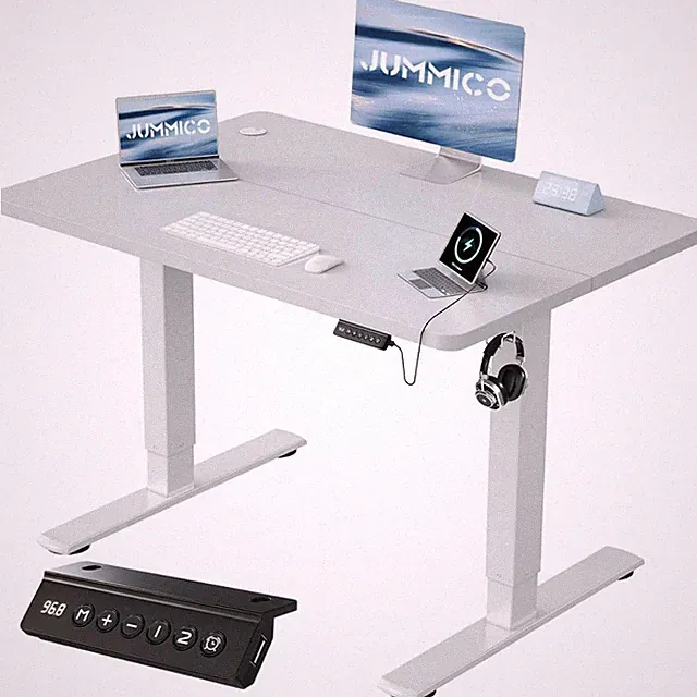 Höhenverstellbar Computertisch Schreibtisch Elektrisch Memory USB 100x60 kompakt