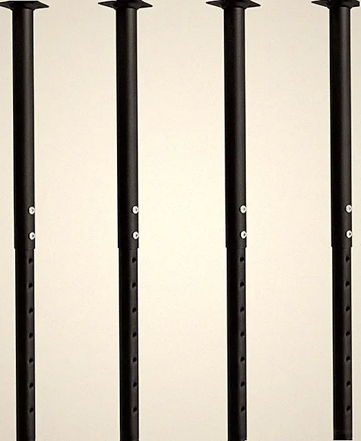 Höhenverstellbare Metall Tischbeine 55-90 cm 4er Set Schwarz Ø42/38 mm