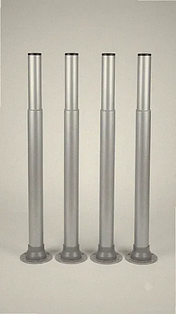 Höhenverstellbare Schreibtischbeine von IKEA silber 4x Stück