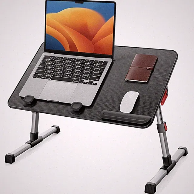Höhenverstellbarer Betttisch Klappbar Laptop Tisch Couch Studium Arbeit Schwarz