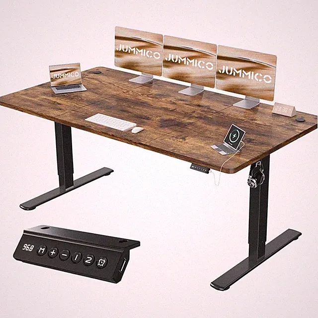 Höhenverstellbarer Schreibtisch Computertisch 180x80cm USB H73-118 Höhenspeicher