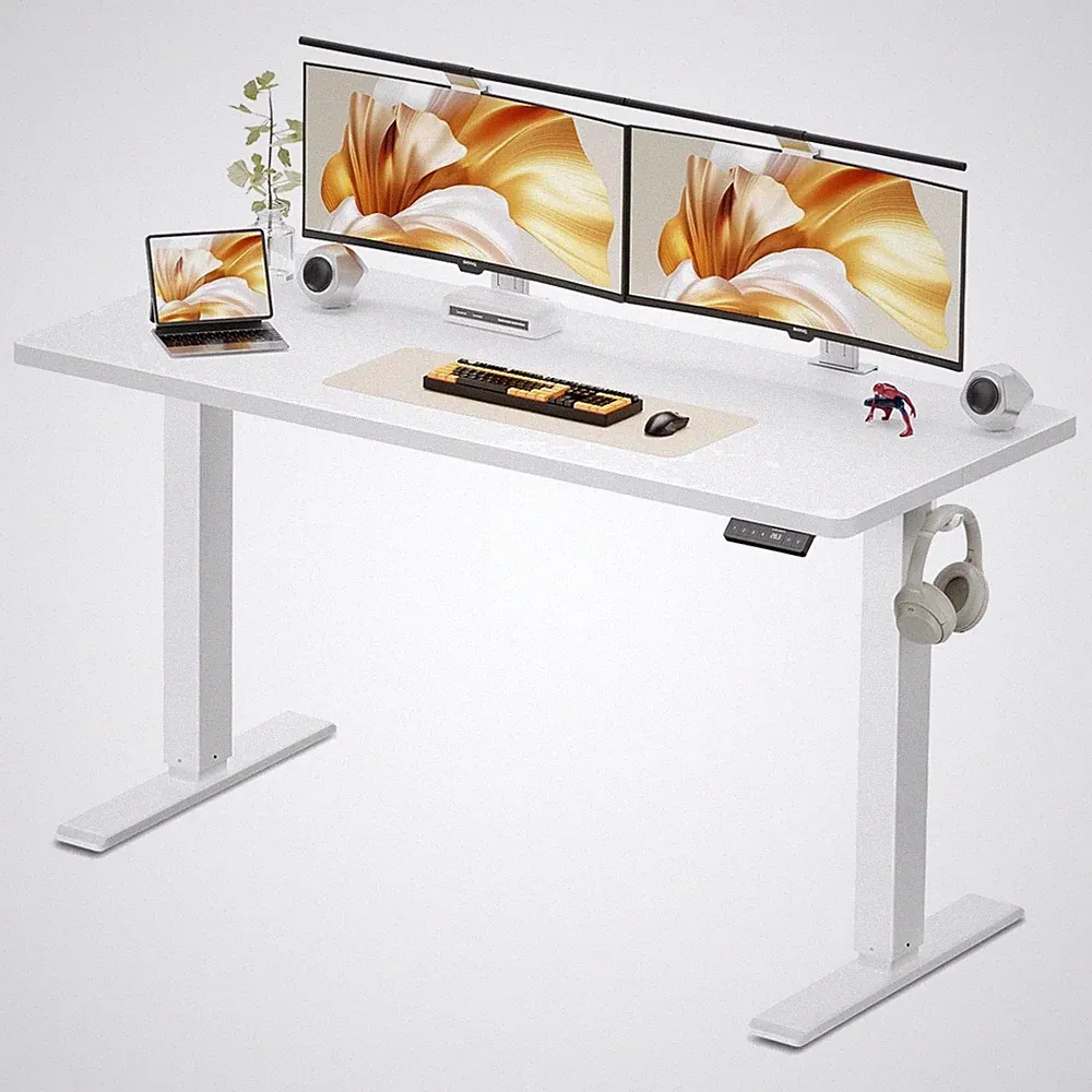 Höhenverstellbarer Schreibtisch elektrisch 140x60cm Steh-Sitz Tisch