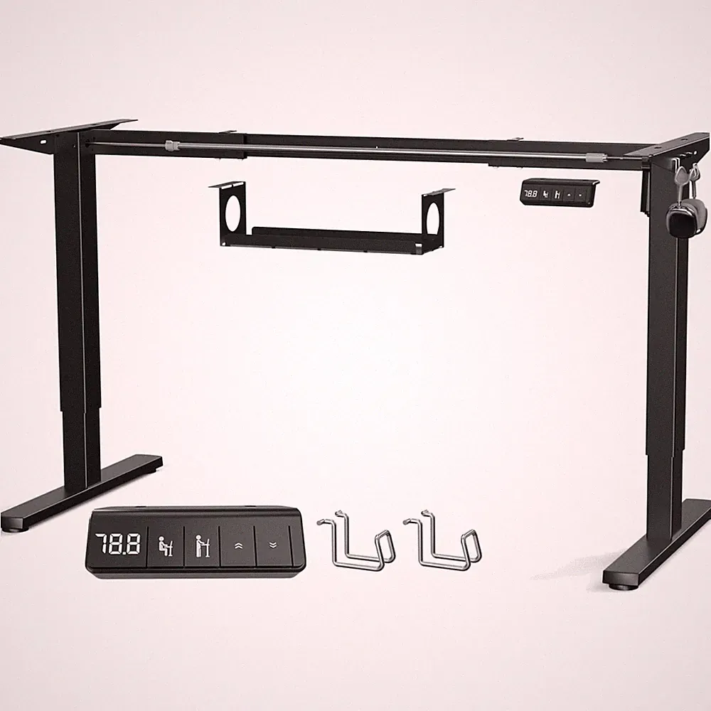 Höhenverstellbarer Schreibtisch elektrisch 180x60cm Kabelwanne Büromöbel
