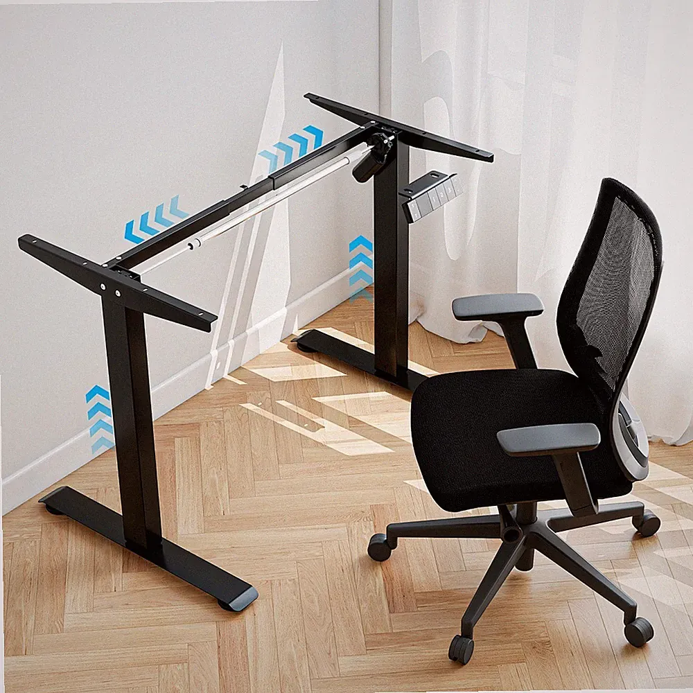 Höhenverstellbarer Schreibtisch Elektrisch Gestell PC-Tisch Bürotisch 70-115cm