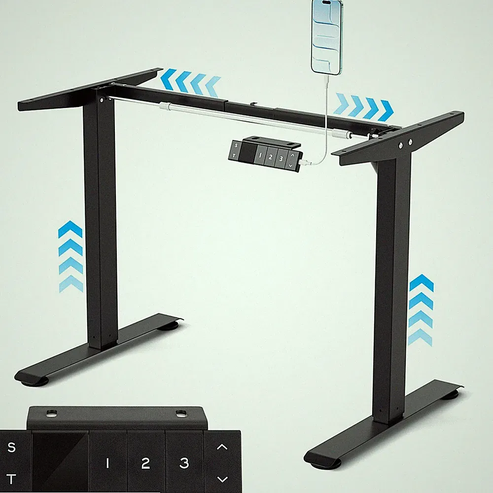Höhenverstellbarer Schreibtisch Elektrisch Tisch 70-115cm PC-Tisch Tischgestell
