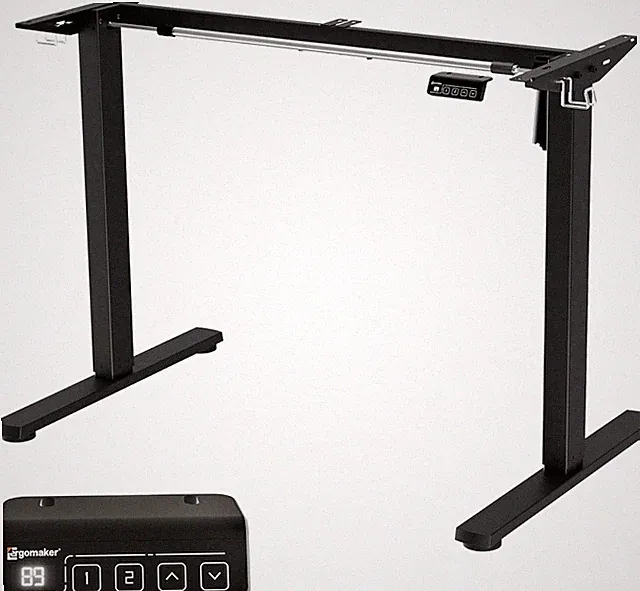 Höhenverstellbarer Schreibtisch Gestell Elektrisch Schwarz 73-118cm mit