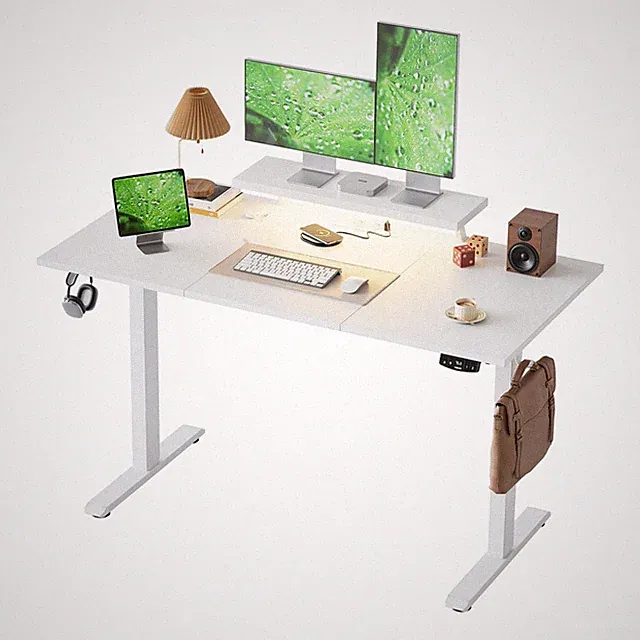 Höhenverstellbarer Schreibtisch mit verstellbarem Monitorständer