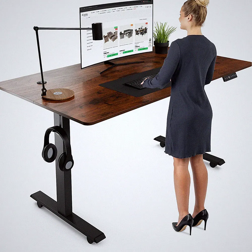 Höhenverstellbarer Schreibtisch Rapalo 140 x 80 cm, Home-Office di volio
