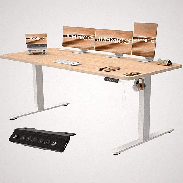Höhenverstellbarer Schreibtisch Stehtisch Mit Tischplatte 160x70cm 73-118cm Höhe