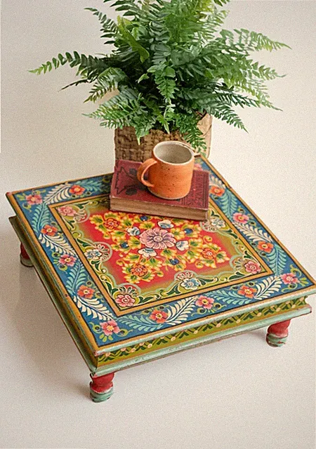 Holz Bajot Tisch Vintage Stil Klassisch Handarbeit Indisch Couchtische & Beistelltische