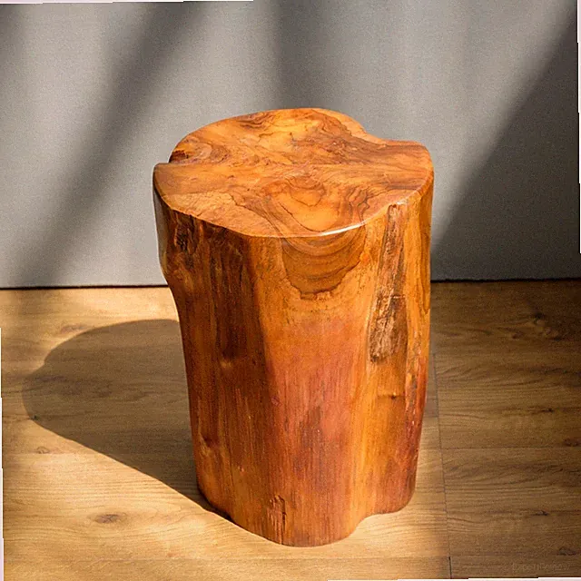 Holz Beistell-Hocker aus Teakholz ca. 30 x 40 cm Pflanzen-Hocker wohnfreuden