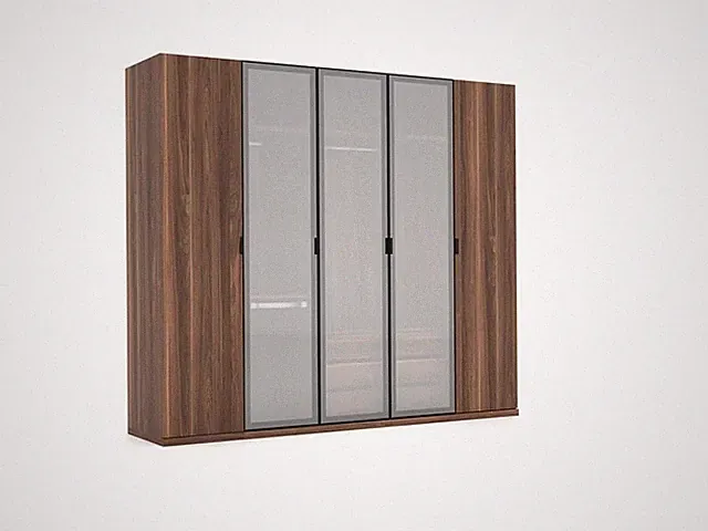 Holz Braun Kleiderschrank Schlafzimmer Modern Design Möbel Schrank