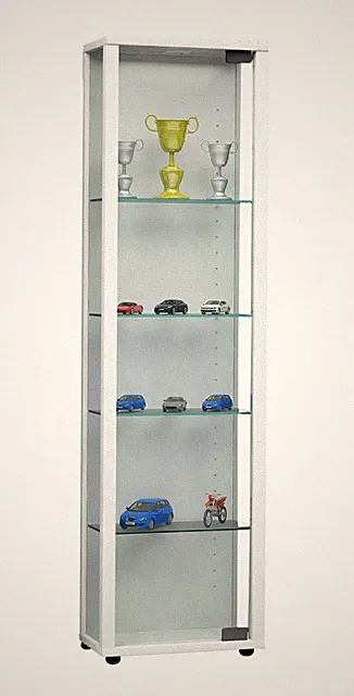 Holz Glas Stand Vitrine Edana Mini H. 115 x B. 33 x T. 18 cm - VCM