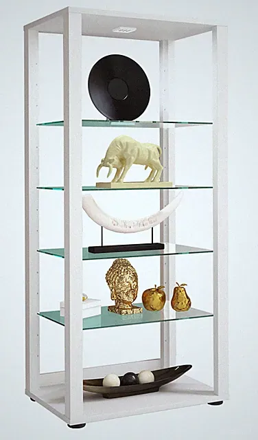 Holz Glas Stand Vitrine Glasol lV H. 115 x B. 52 x T. 35 cm - VCM