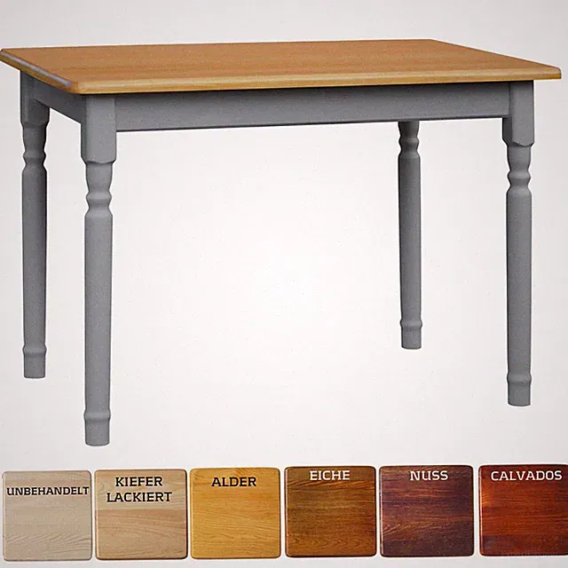 Holz Grau Esstisch Küchentisch Tisch MASSIV KIEFER HOLZ Landhausstil - NEU