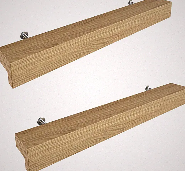 Holz Möbelgriffe aus Eiche | GAH01 | Lochabstand 128mm, Länge 188mm, 2 Stück