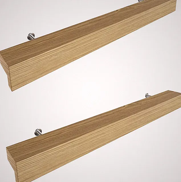 Holz Möbelgriffe aus Eiche | GAH01 | Lochabstand 160mm, Länge 220mm, 2 Stück