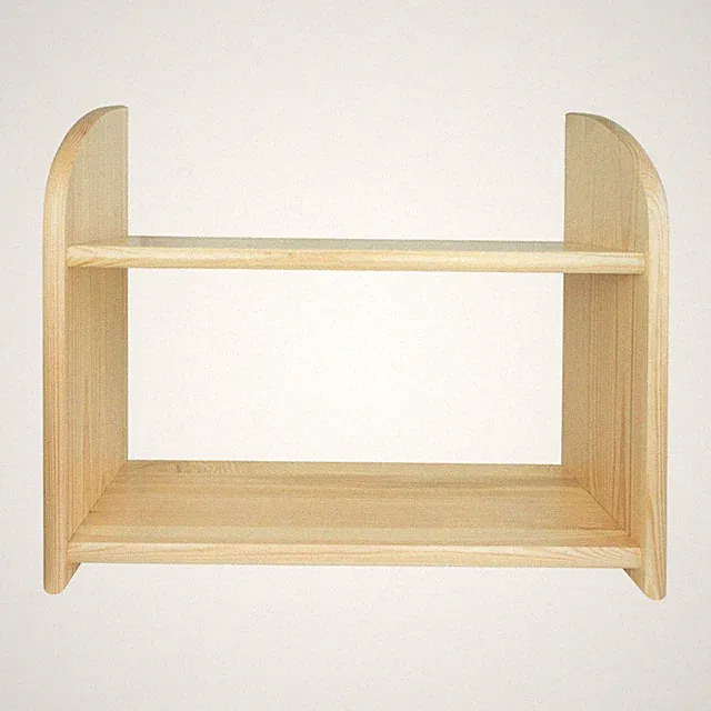 ✅Holz Regal Wandregal Bücherbord Bücherregal Kiefer massiv 2 Etage B: 60 | 90 cm