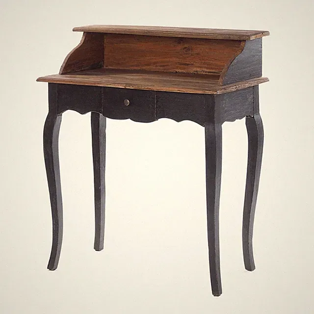 Holz SCHREIBTISCH NAPOLEON | Vintage Sekretär Massivholz, Konsolentisch kolonial