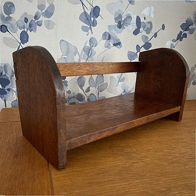 Holz Vintage Bücherregal Trog rustikal Bücherablage Regal dunkles Holz 27cm breit