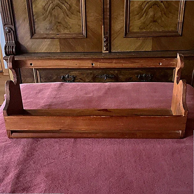 Holz Wandregal rechteckig zur Wandmontage mit offenem Fach, 1 Fach, Braun
