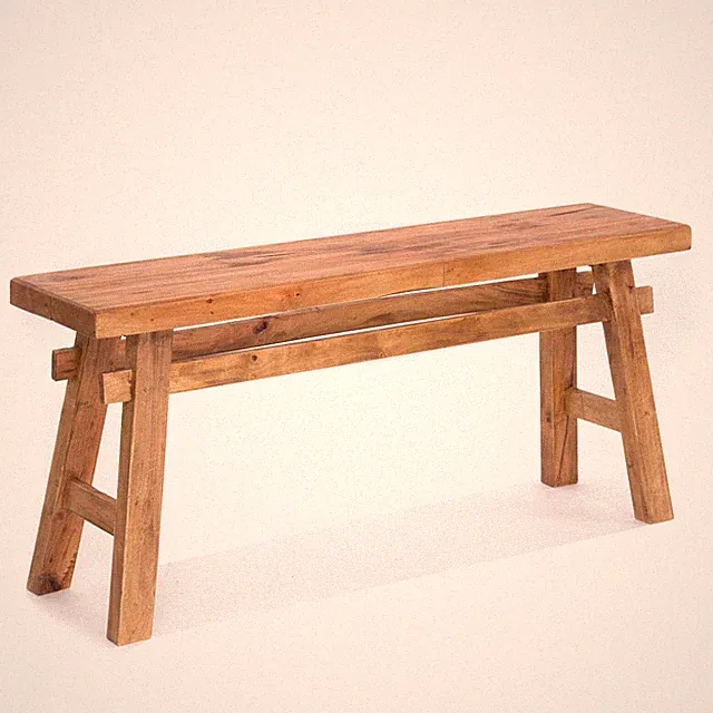 HOLZBANK "EAST" | Recyclingholz, 118x27,5x53cm (LxTxH) | massive Sitzbank