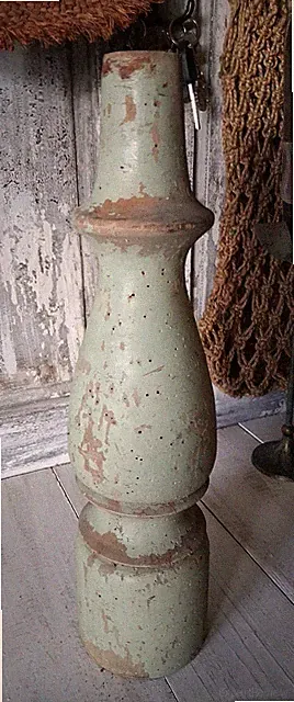 Holzbeine Möbelbeine Möbelfüße Holzfüße Säule Holzstütze 41 cm gedrechselt Antik