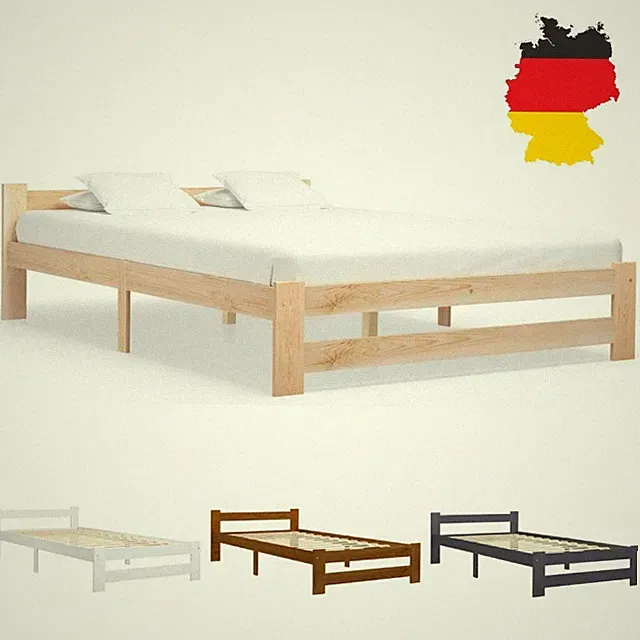 Holzbett Massiv Bett Bettgestell Einzelbett Doppelbett Massivholzbett Lattenrost