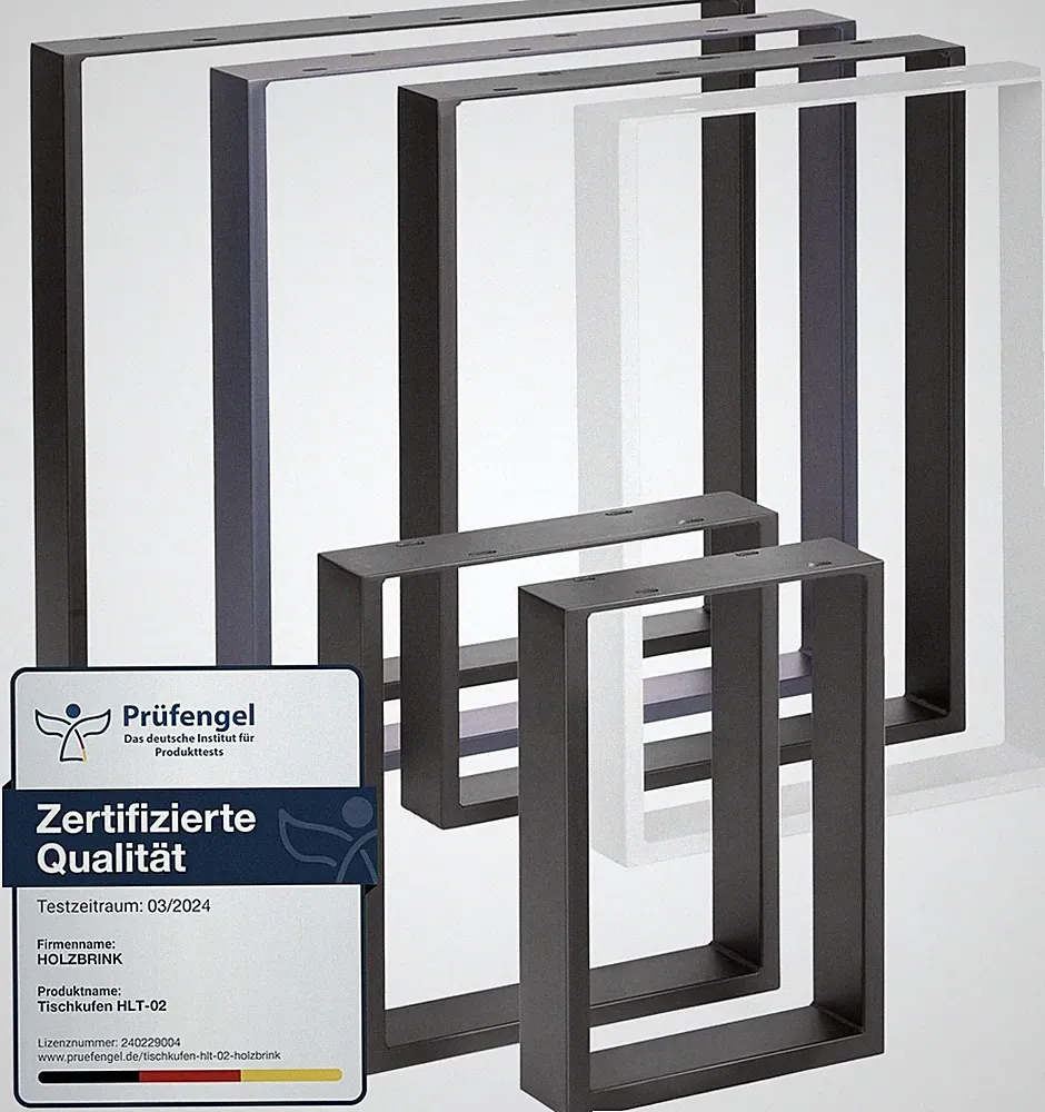HOLZBRINK Tischbeine Metall Tischkufen/Tischgestell für Couchtisch