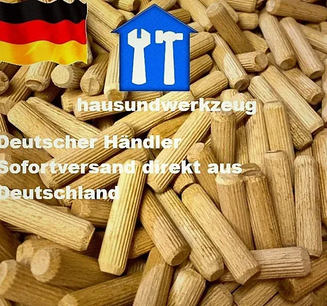 Holzdübel Riffeldübel Dübel Möbeldübel Profiware wählbar 5,6,8,10,12 mm Buche
