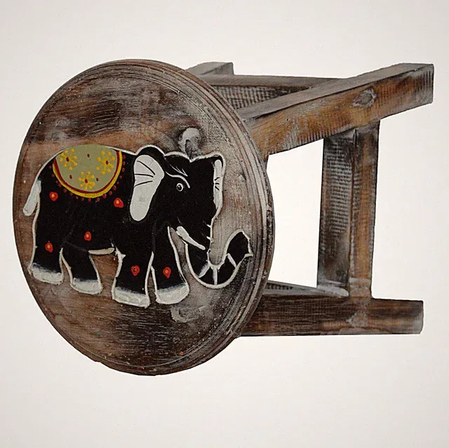 Holzhocker Kinderhocker Hocker Sitzhocker Fußbank Massivholz Stuhl Tier braun