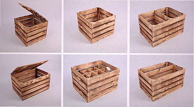 Holzkiste Geflammte Apfelkisten Obstkisten Holz Truhe Betttablett Flaschenträger