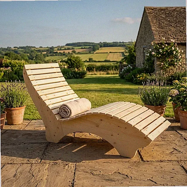Holzliege Himmelsliege Waldsofa Relaxliege Gartenliege Sonnenliege "Ruhe-Vroni"