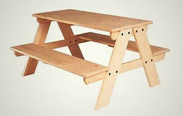 Holzmöbel Picknickbank L/B/H 90cm/ 85cm/ 50cm Sitzhöhe 35cm NEU Kindersitzbank