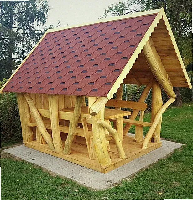 Holzpavillon - Gartenlaube - Überdachte Sitzgruppe, inkl. Montage vor Ort.