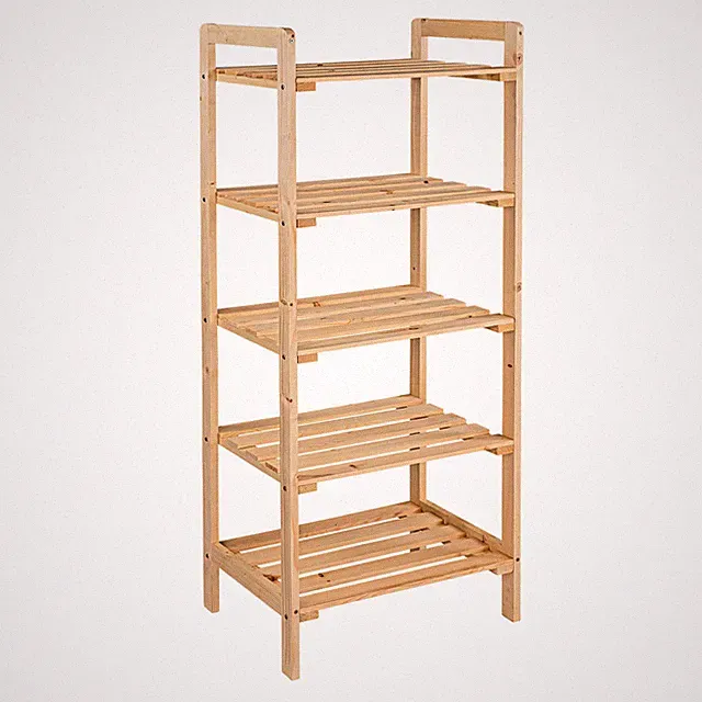 Holzregal 5 Böden Lattenragel Kellerregal Vorratsregal Bücherregal Werkzeugregal