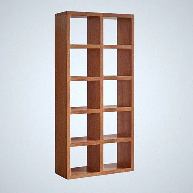 Holzregal mit 10 Fächern natürlich Tassenregal kompakt für Schreibtisch