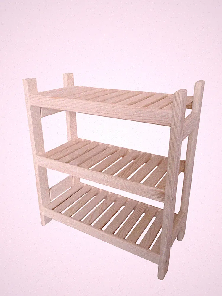 Holzregal Modulares Regal Stapelbar 60x50x43 cm 3 Einlegeböden (HxLxB)