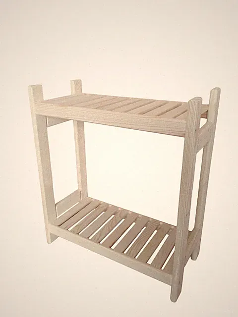 Holzregal Modulares Regal Stapelbar 60x80x33 cm 2 Einlegeböden (HxLxB)
