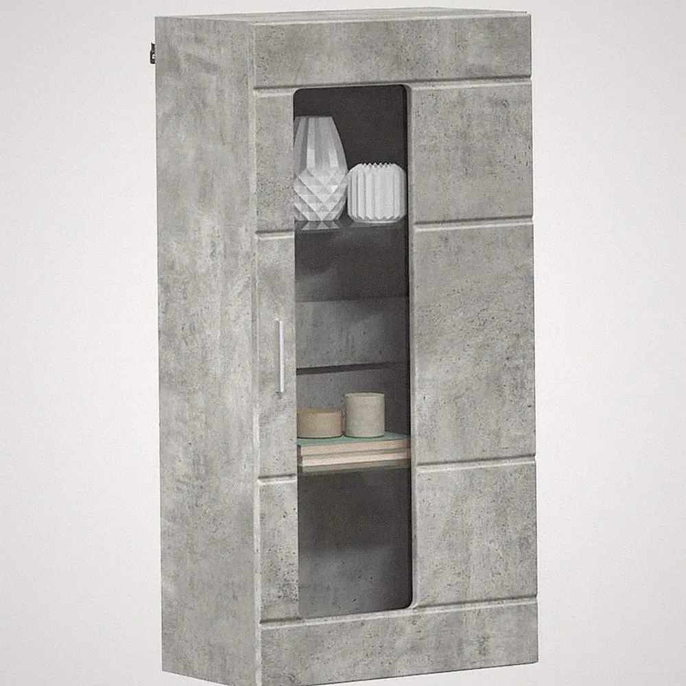 Holzschrank | Wandschrank | Vitrine | mit Glastür | Schrankmöbel | Wandmontiert