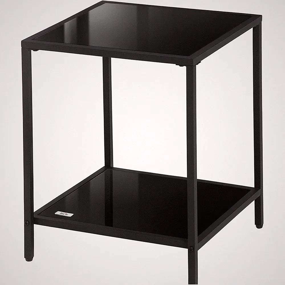 HOMCOM Beistelltisch Couchtisch mit 2 Ebenen, Kaffeetisch Refurbished