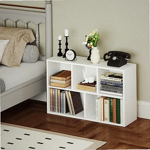 HOMCOM Bücherregal, Standregal mit 5 Ebenen, Aufbewahrungsregal, für Wohnzimmer