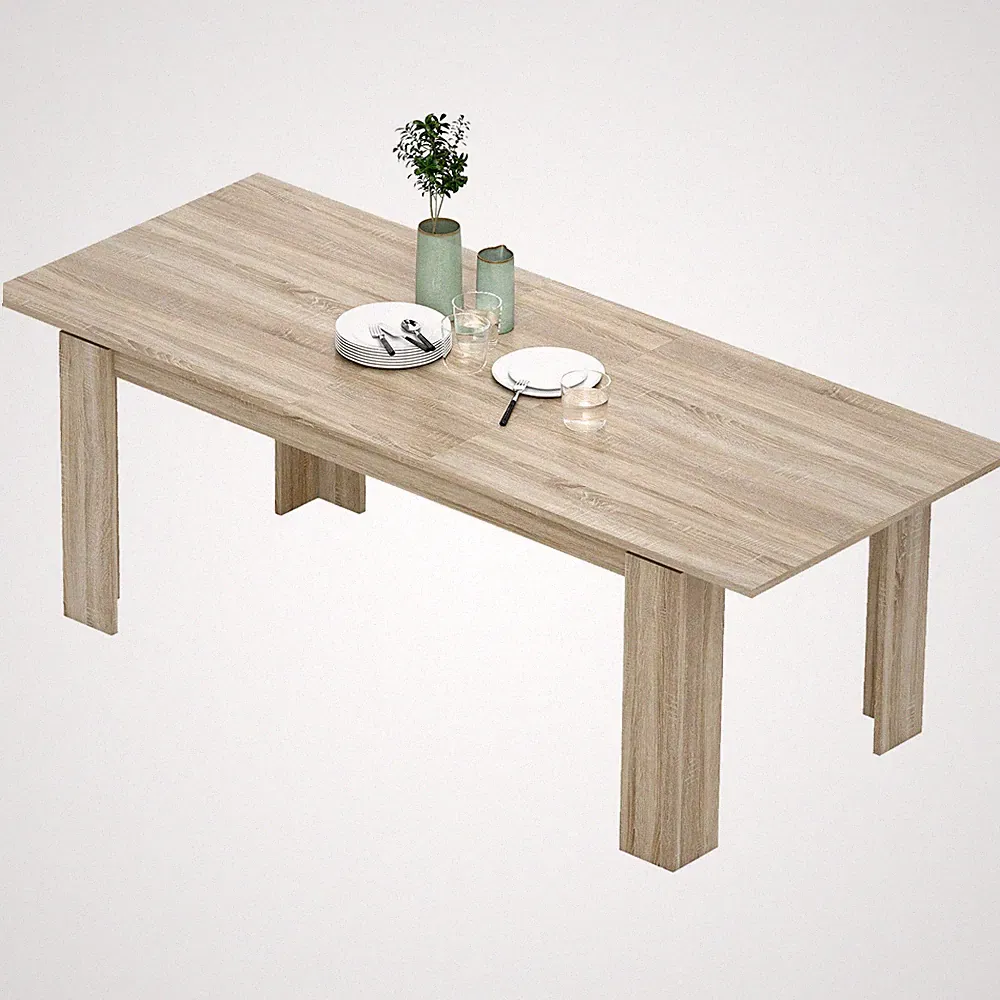 HOMCOM Esstisch ausziehbar 180-260x90cm Küchentisch für 8-10Personen Refurbished