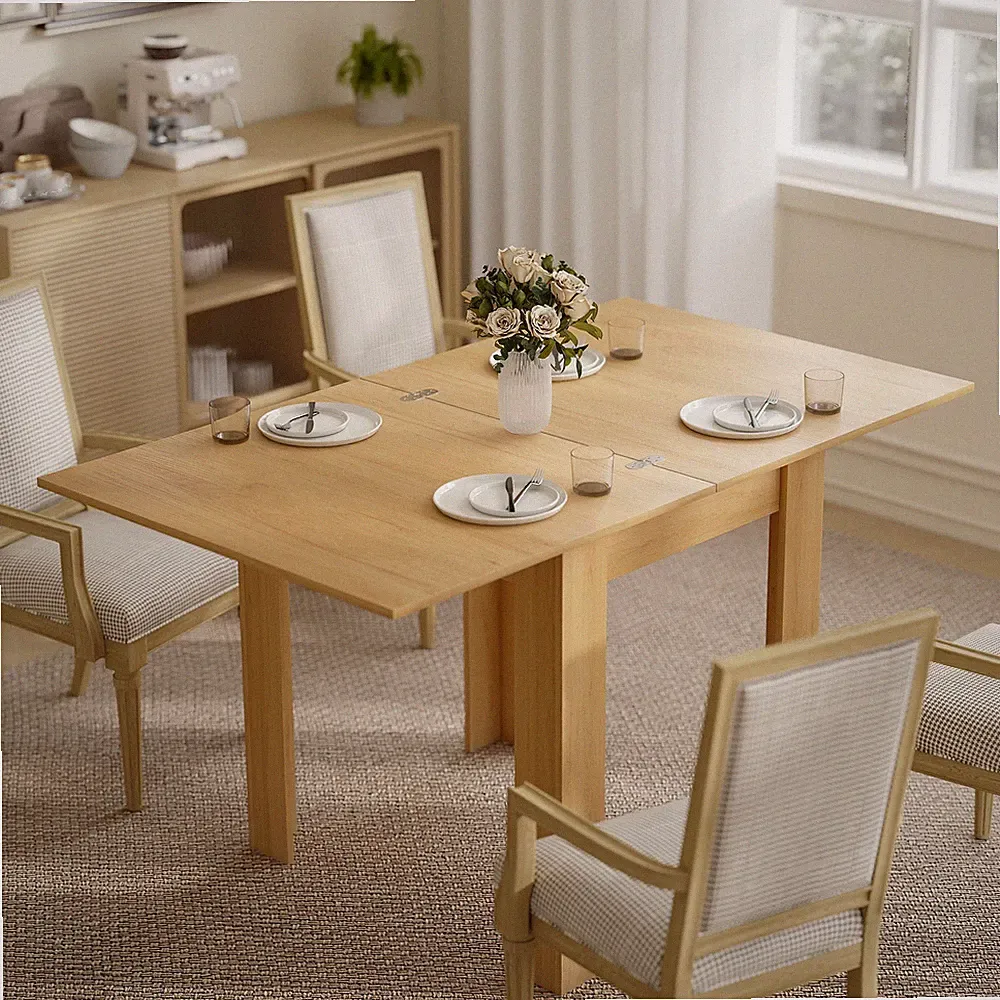 HOMCOM Esstisch Ausziehbar 70/140x80cm Moderner Esszimmertisch für 4–6 Personen