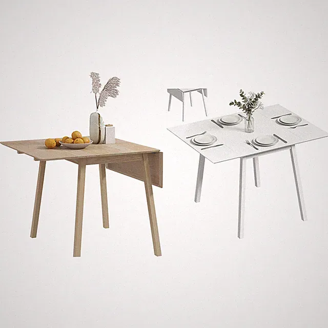 HOMCOM HOMCOM Klappbarer Esstisch für kleine Räume Holz Klapptisch für 2-4