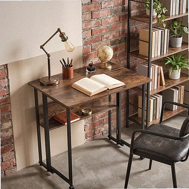 HOMCOM Schreibtisch 80 cm Klappbarer Computertisch mit Ablagefach für Homeoffice