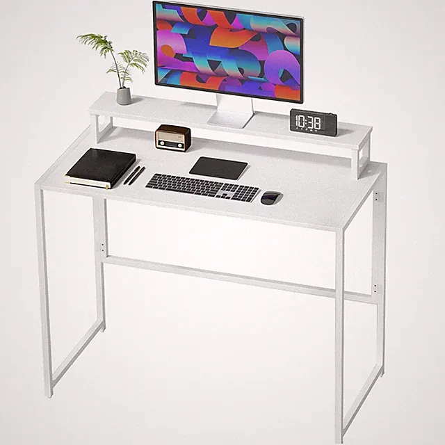 HOMCOM Schreibtisch Klappbar Computertisch mit Monitorhalterung, Refurbished