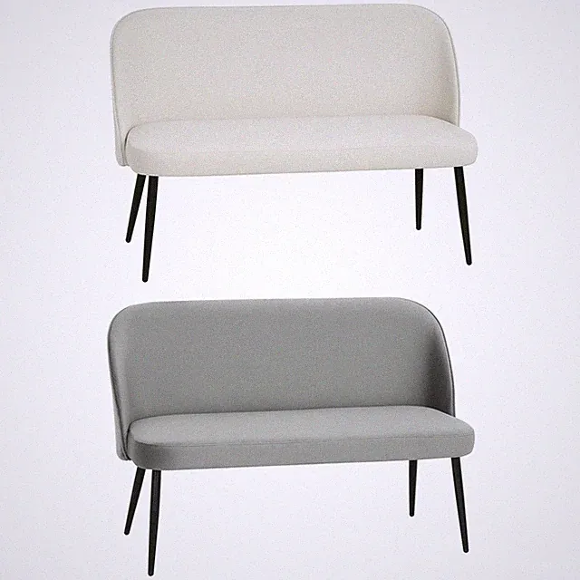 HOMCOM Sofa 2-Sitzer kleine Couch 127 cm mit Samtoptik, geschwungene Rückenlehne