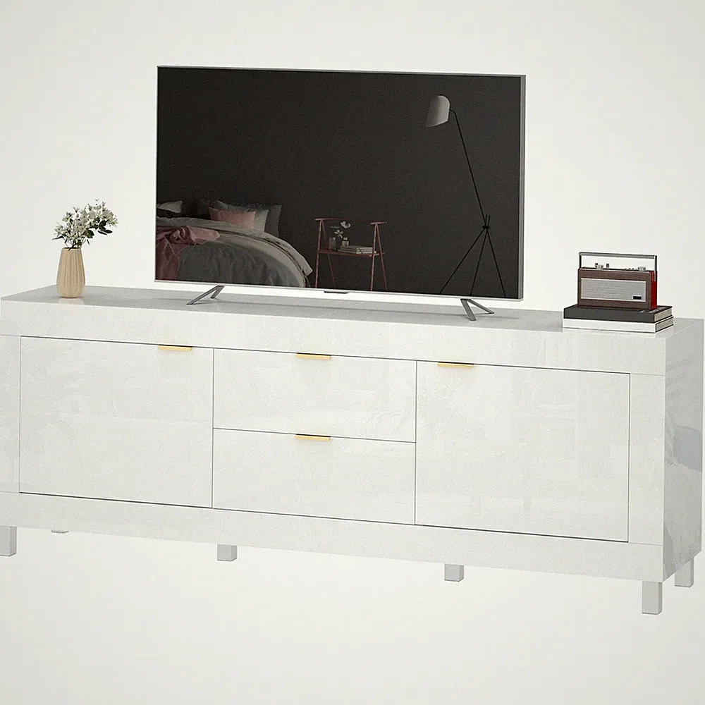 HOMCOM TV-Schrank TV Lowboard für Fernseher bis zu 75 Zoll Refurbished